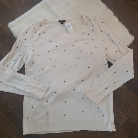 Ann Taylor Studded Wool Sweater NWT
